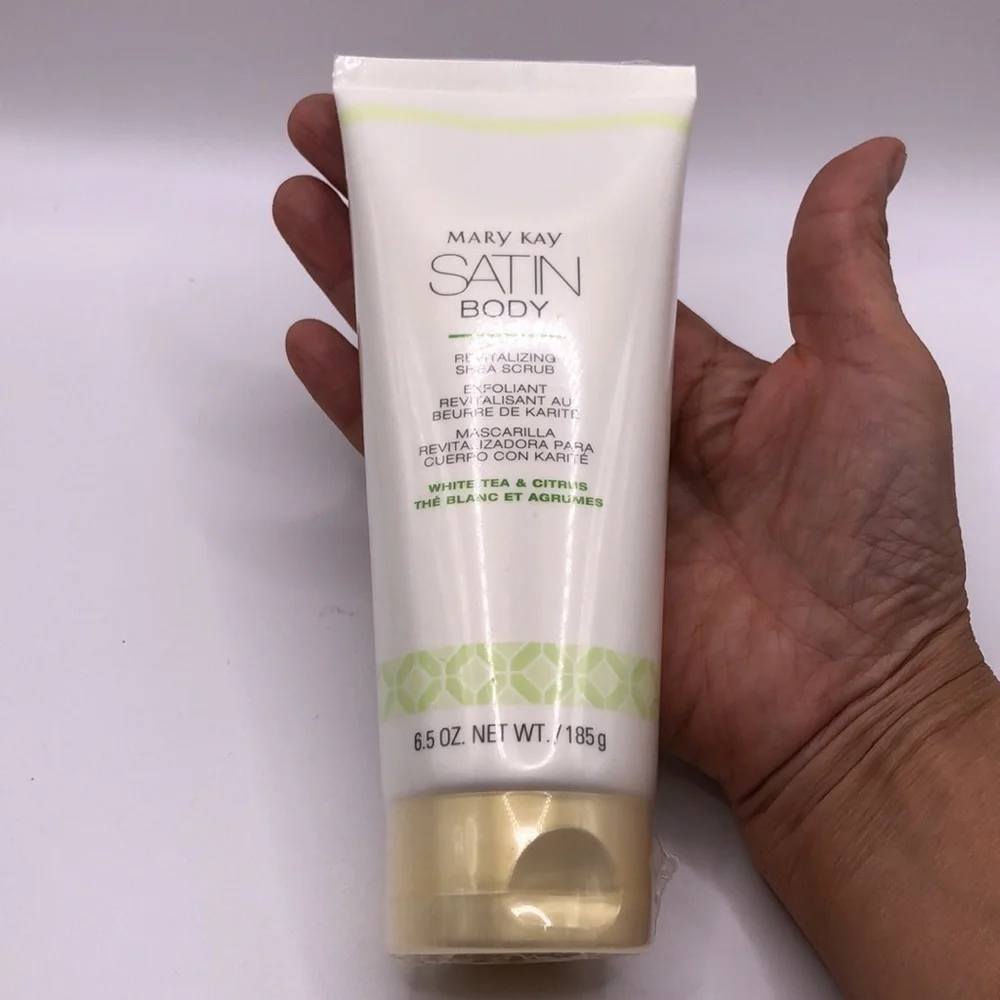 NWT Mary Kay Satin Body Lotion Revitalizing Shea Scrub White Tea & Citrus 6.5 OZ